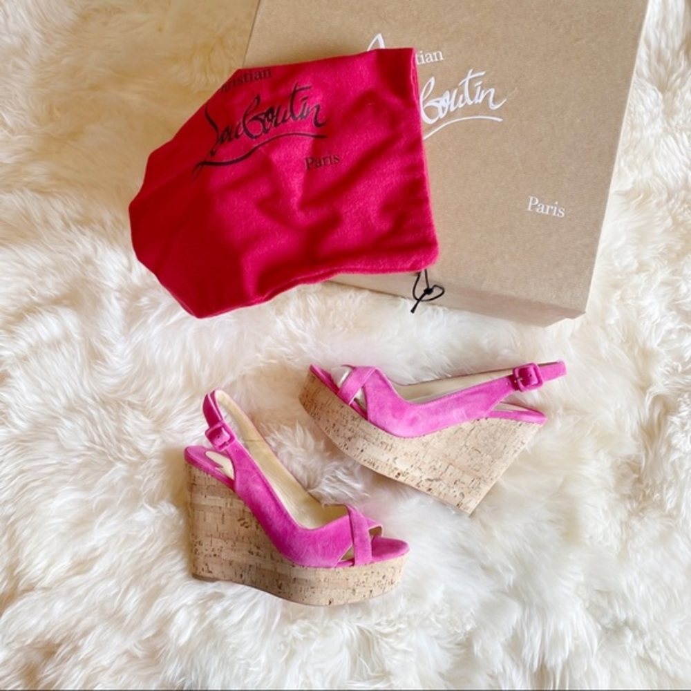 BNIB Christian Louboutin wedge cork platform